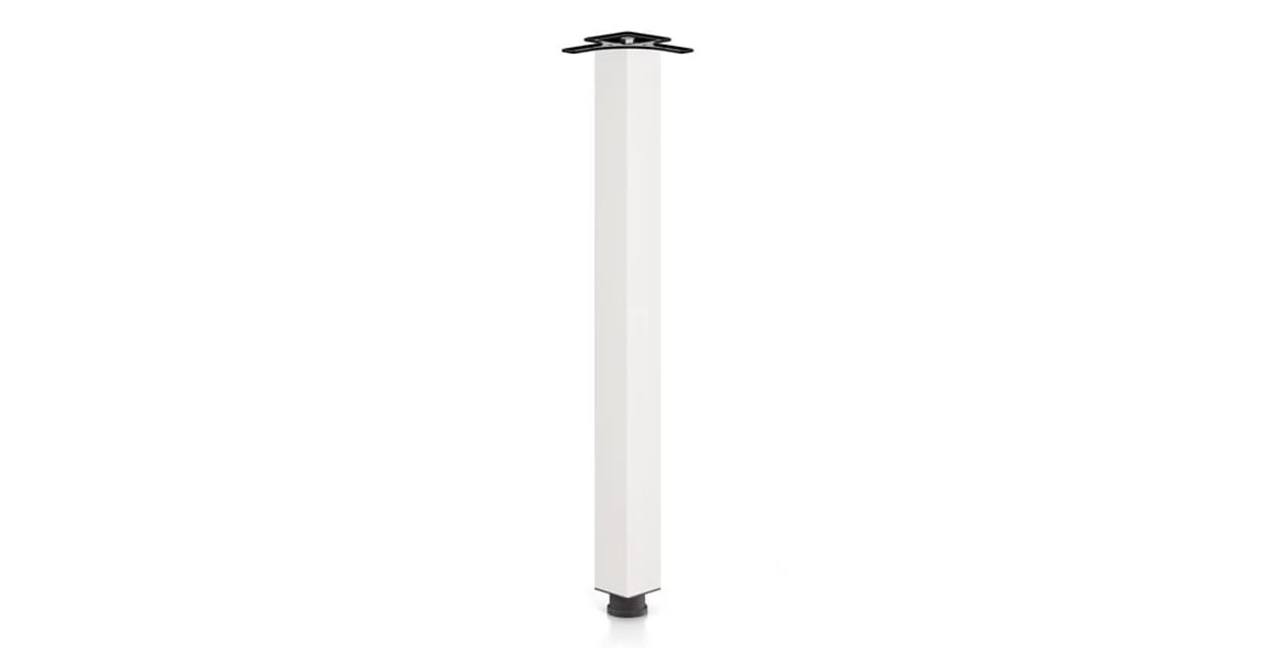Kép 1/2 - Asztalláb, alumínium kocka 60*60mm, 710mm, fehér, DN-270, MET