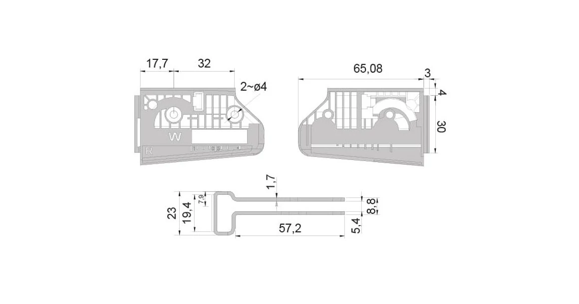 Kép 3/3 - Bútorfüggesztő  CAM ZM-276 inox fém takaróval, terhelhetőség 100kg szett