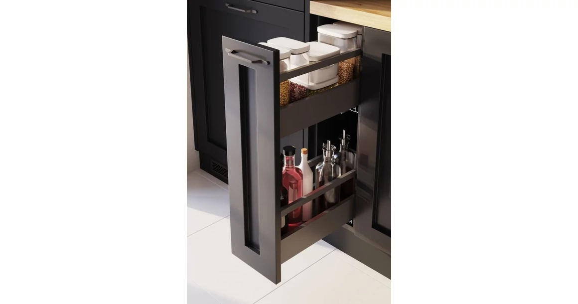 Kép 3/9 - AXISPRO korlát nélküli  69 mm magas normál fiók, antracit, 450mm