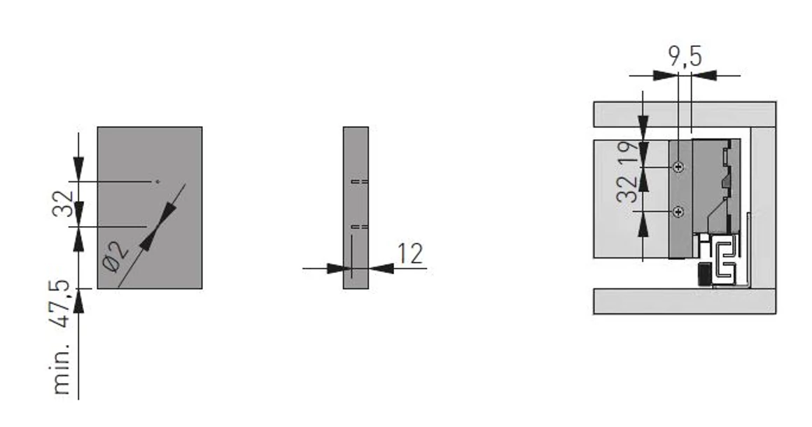 Kép 16/16 - Fiókoldal AXISPRO A,  86x300mm, fehér PUSH OPEN