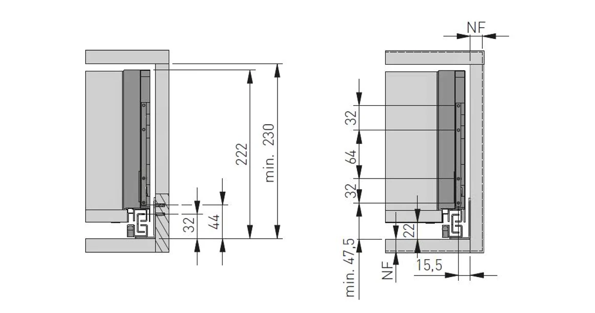 Kép 12/15 - Fiókoldal AXISPRO D, 200x300mm, fekete PUSH OPEN