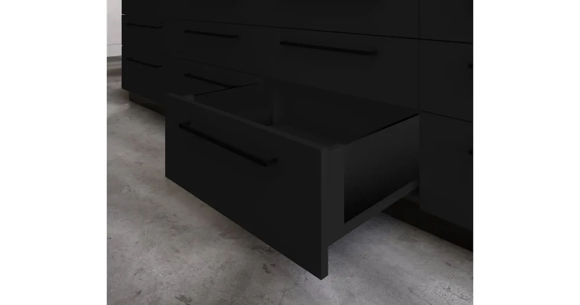 Kép 6/6 - Fiókoldal AXISPRO C, 168x300mm, fekete, üvegoldallal