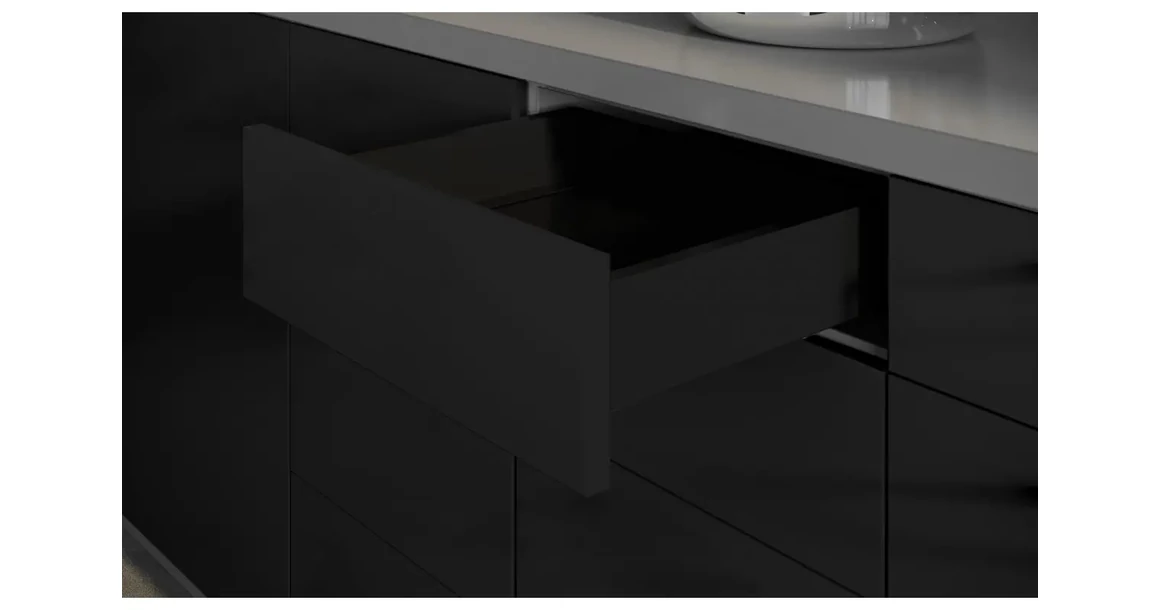 Kép 5/6 - Fiókoldal AXISPRO A,  86x300mm, fekete PUSH OPEN
