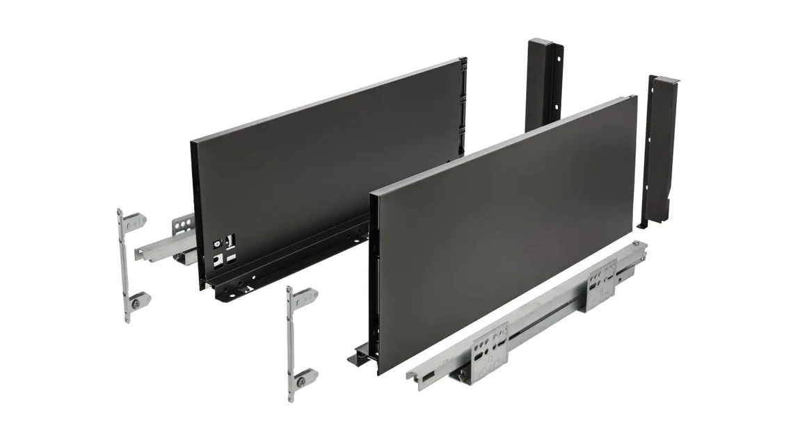 Kép 1/15 - Fiókoldal AXISPRO D, 200x300mm, fekete PUSH OPEN