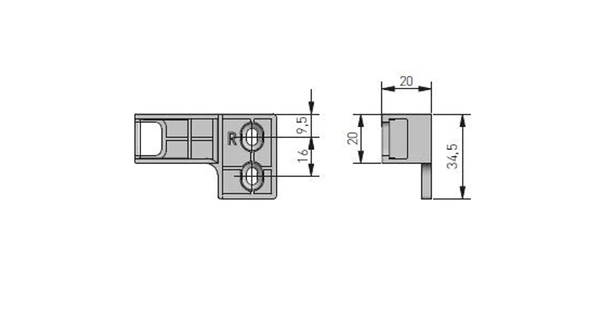 Kép 5/6 - Fiókoldal AXISPRO-hoz korlát 300mm antracit