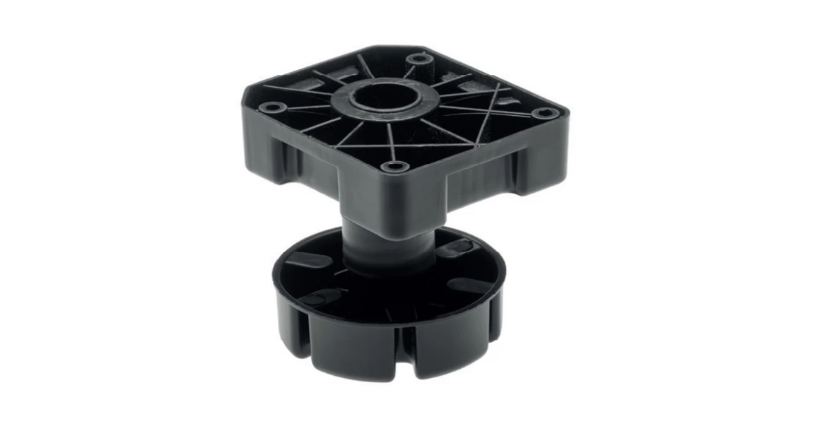 Kép 1/2 - Szekrény szintezőláb,  85-125mm, 450kg teherbírású, szétszedhető, fekete