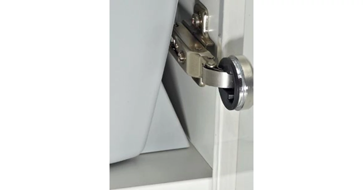 Kép 4/9 - Hulladékgyűjtő Elletipi CITY BOX, szürke – 2 rekeszes, 1 fedéllel, fix tetővel, 2*18L