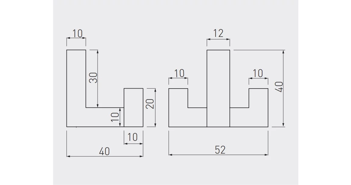 Kép 2/2 - Fogas fém, K2202, króm, dupla