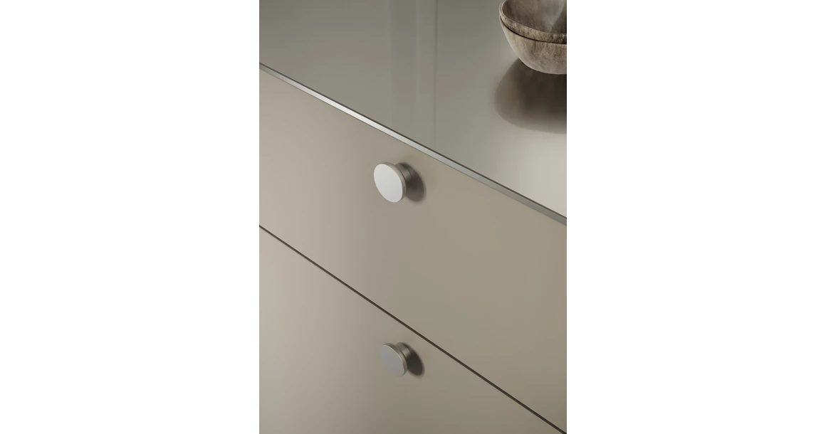Kép 2/3 - Fogantyú Furnipart CIRCLE gomb, fém, szálcsiszolt
