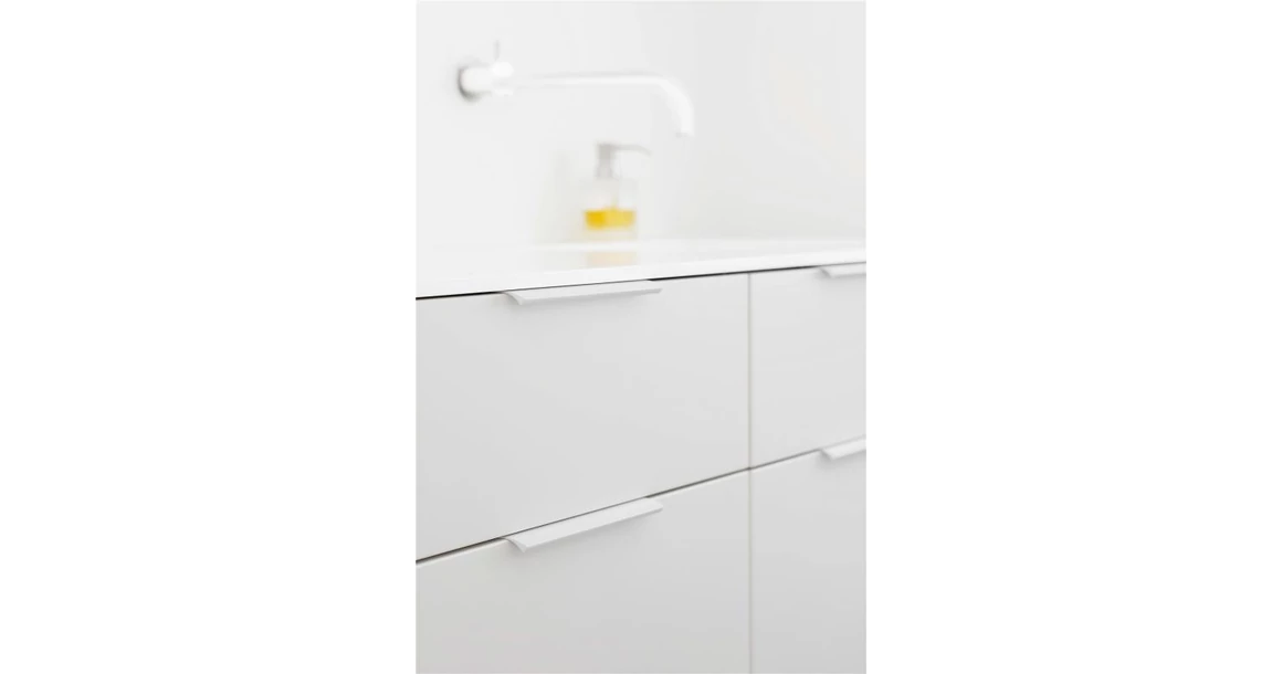 Kép 2/2 - Fogantyú Furnipart EDGE Straight   60mm, alumínium, fehér