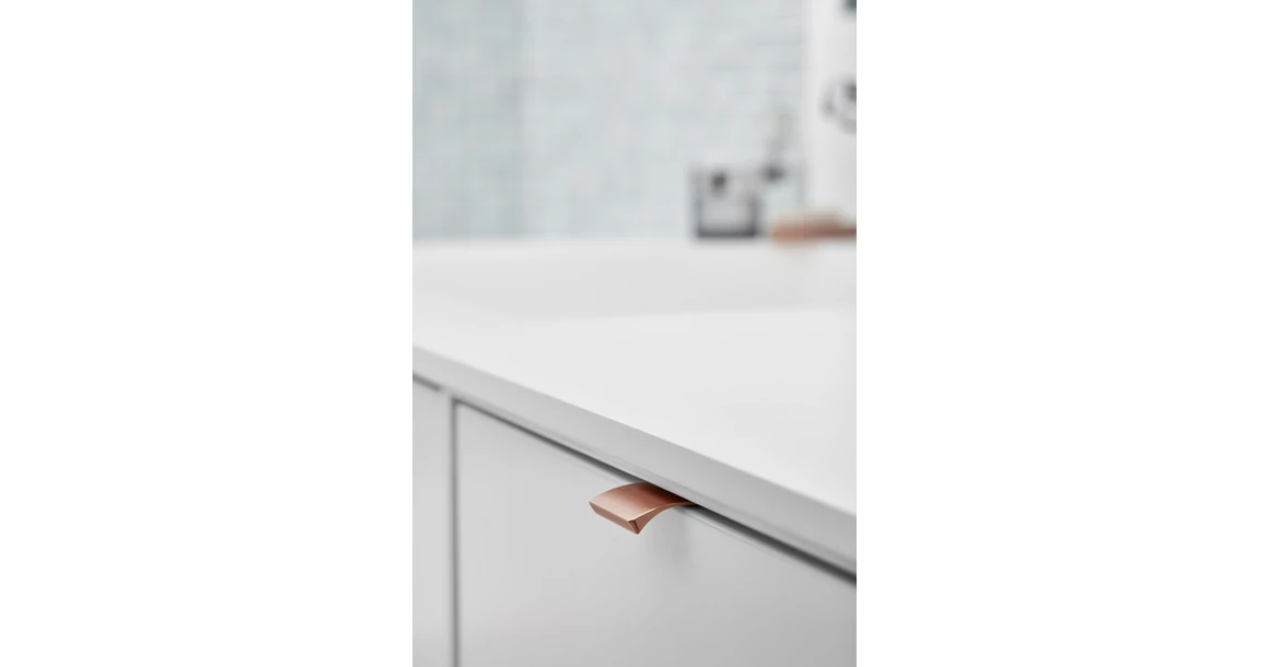 Kép 2/3 - Fogantyú Furnipart EDGE Straight   20mm, alumínium, csiszolt rose gold