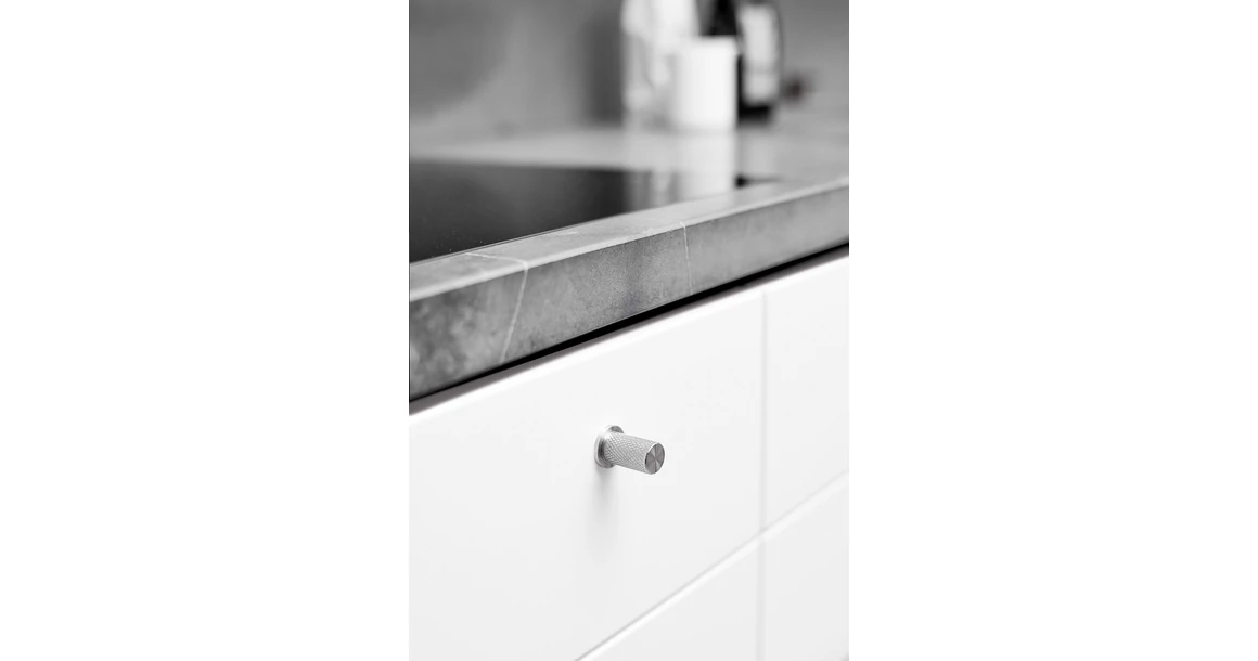 Kép 2/4 - Fogantyú Furnipart HARLEQUIN gomb, 17mm, acél, polírozott acél