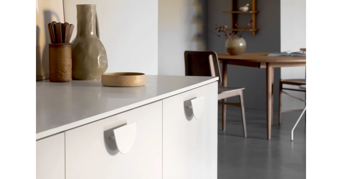 Kép 3/6 - Fogantyú Furnipart HORIZON LARGE   64mm, fém, fehér matt