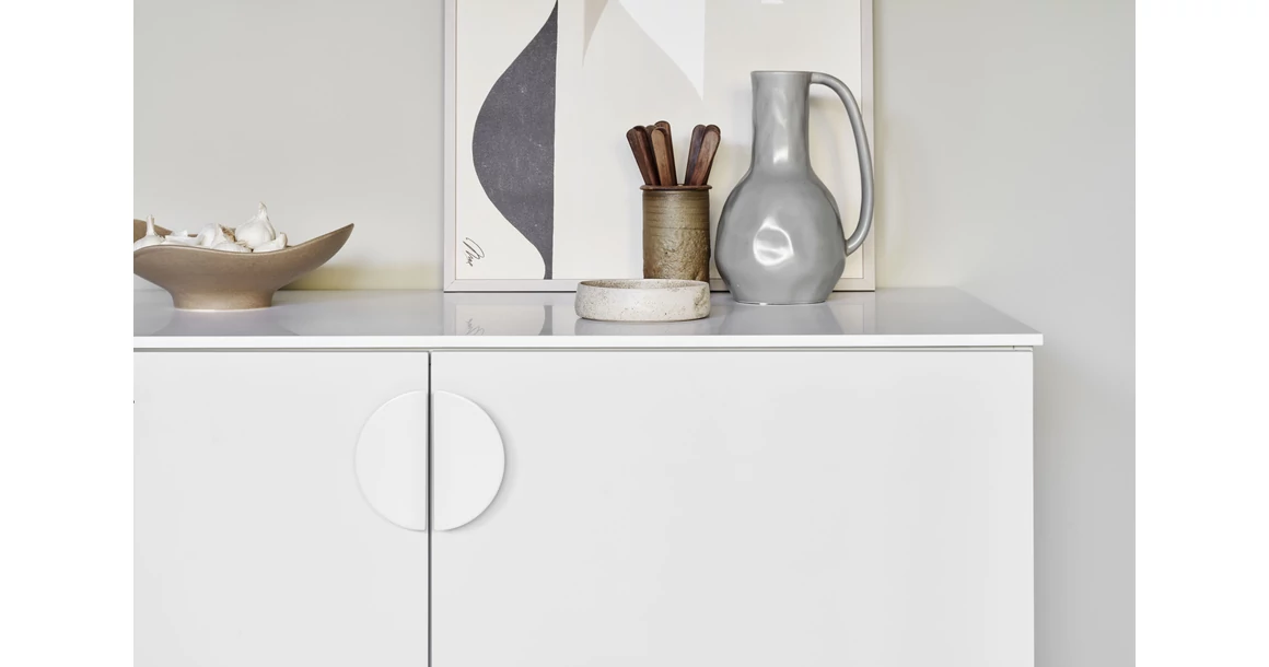 Kép 4/6 - Fogantyú Furnipart HORIZON LARGE   64mm, fém, fehér matt