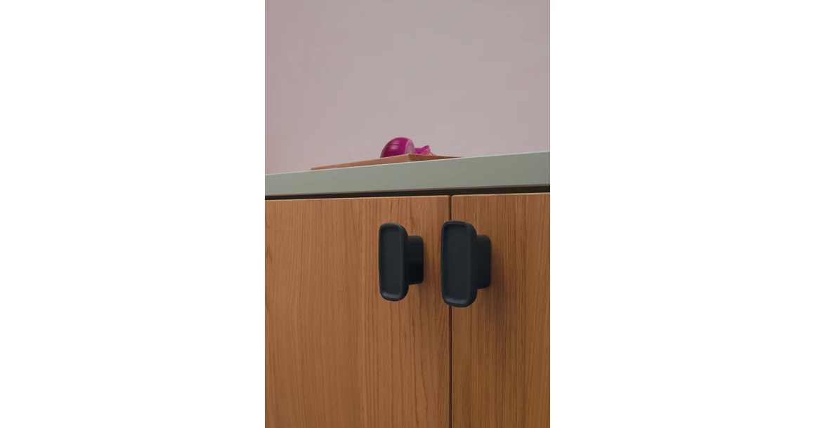 Kép 2/11 - Fogantyú Furnipart INK   32mm, öntöttvas, fekete