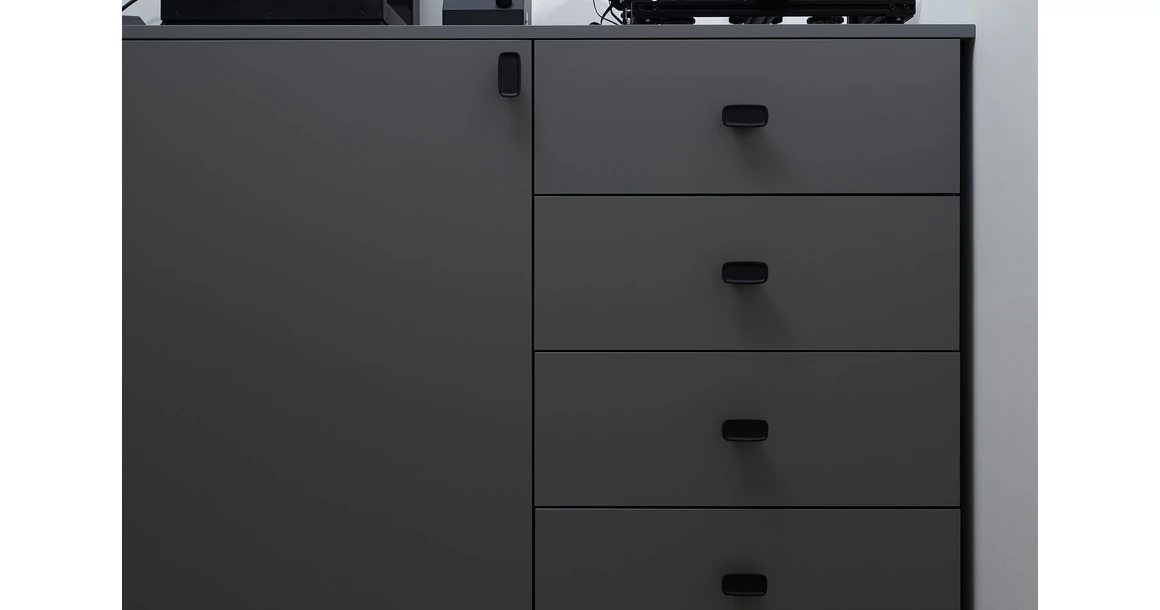 Kép 5/11 - Fogantyú Furnipart INK   32mm, öntöttvas, fekete