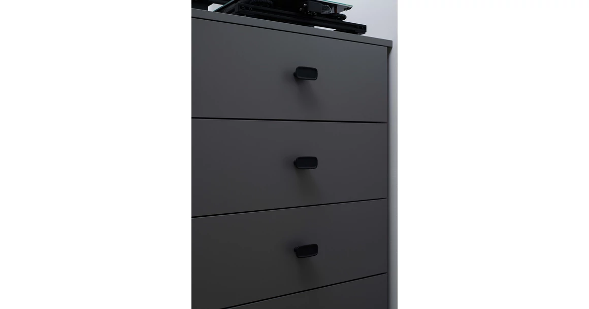 Kép 6/11 - Fogantyú Furnipart INK   32mm, öntöttvas, fekete