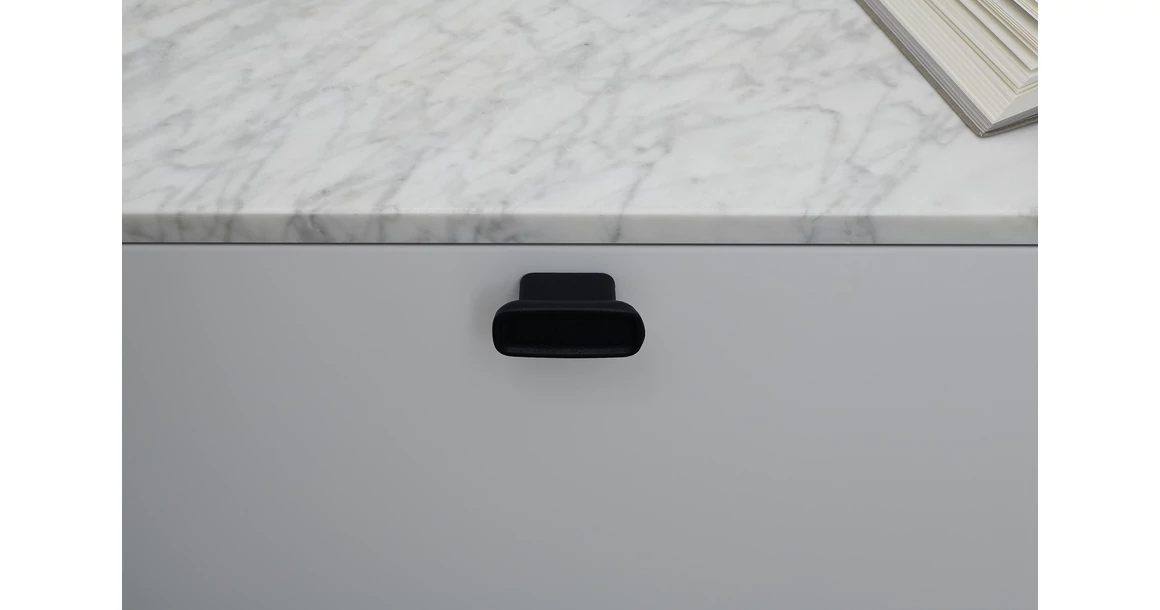 Kép 7/11 - Fogantyú Furnipart INK   32mm, öntöttvas, fekete