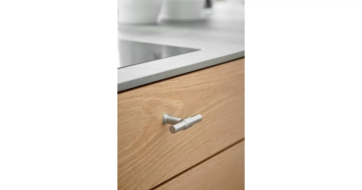 Kép 2/2 - Fogantyú Furnipart KNOT gomb, acél, polírozott acél