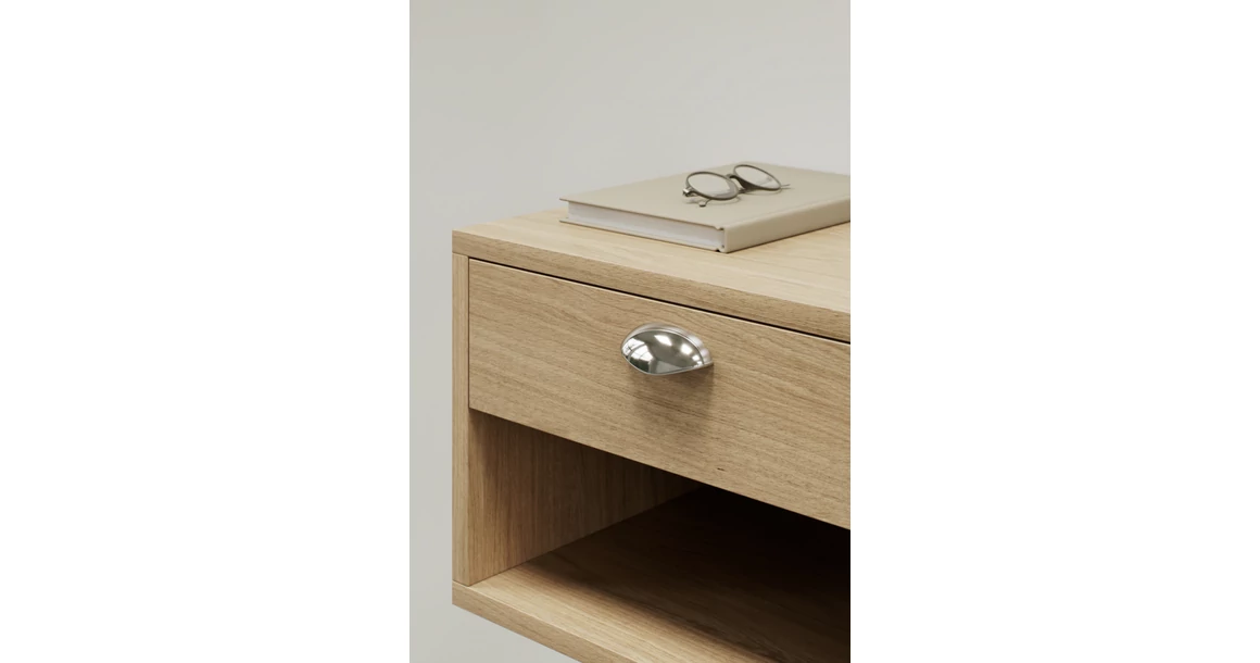 Kép 2/2 - Fogantyú Furnipart LUNA   64mm, fém, fényes nikkel