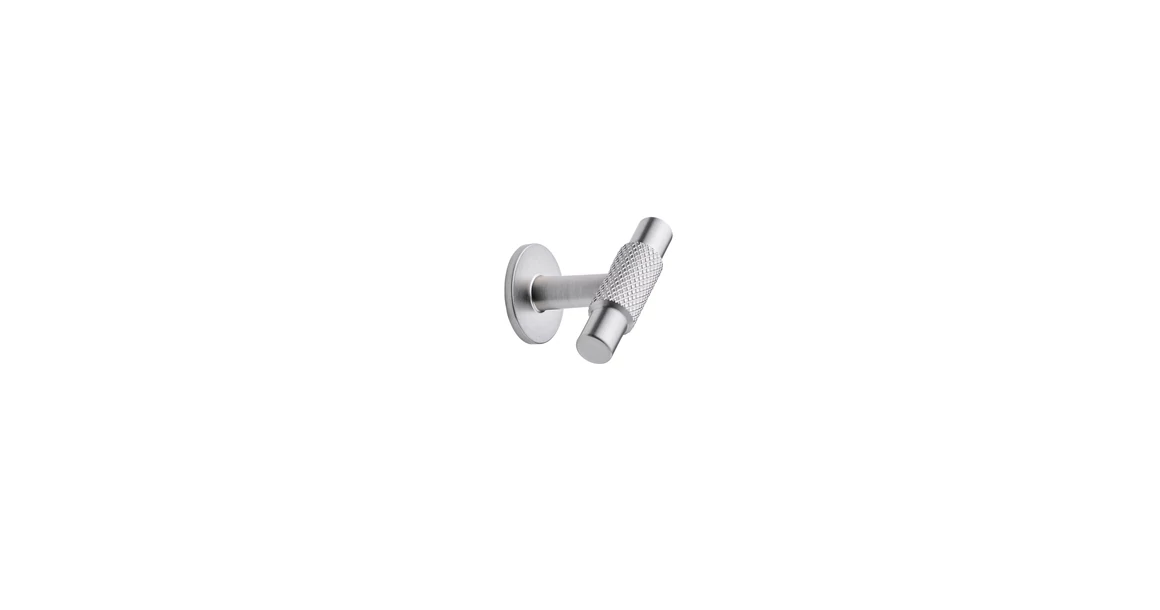 Kép 1/3 - Fogantyú Furnipart MANOR T gomb, fém, szálcsiszolt