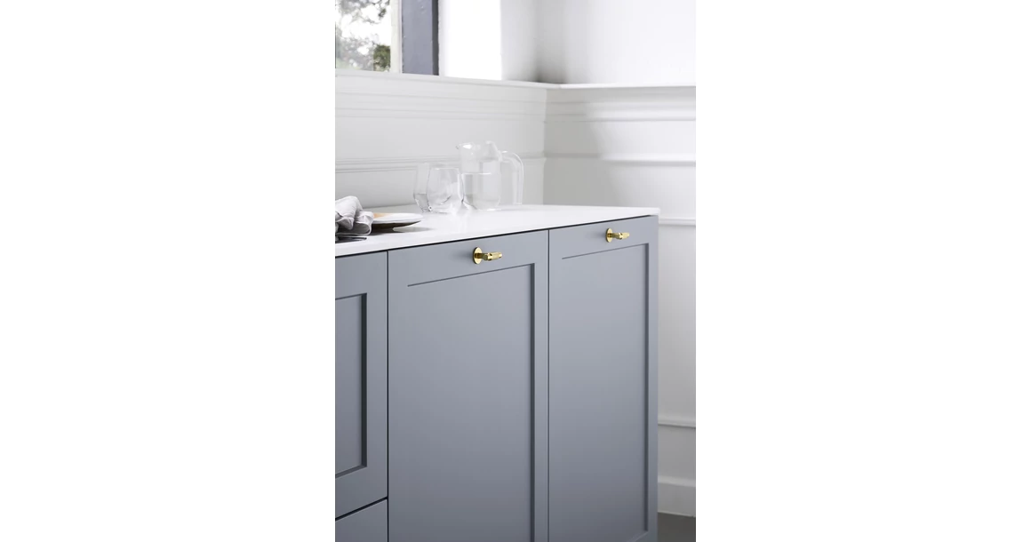 Kép 3/5 - Fogantyú Furnipart MANOR T gomb, fém, arany