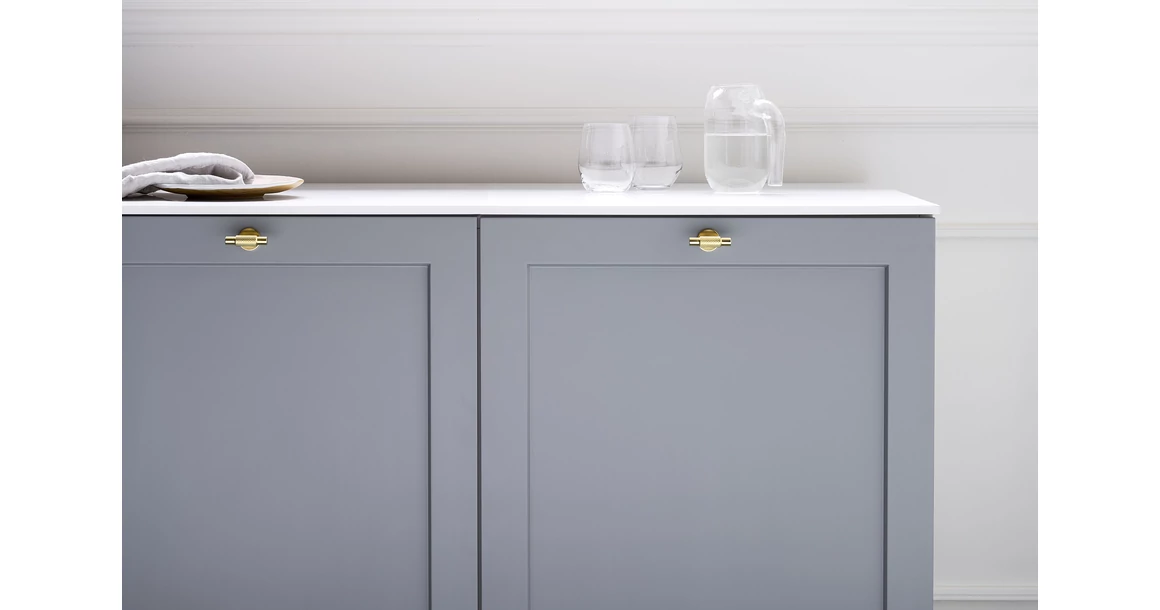 Kép 5/5 - Fogantyú Furnipart MANOR T gomb, fém, arany