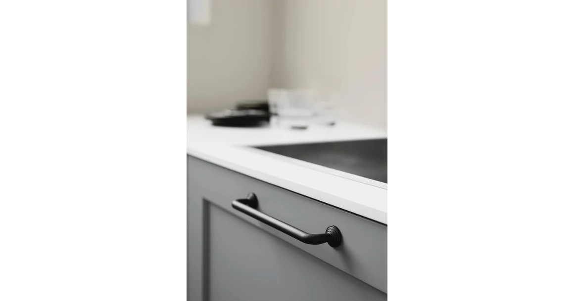 Kép 2/5 - Fogantyú Furnipart MOTION  160mm, öntött vas, fekete