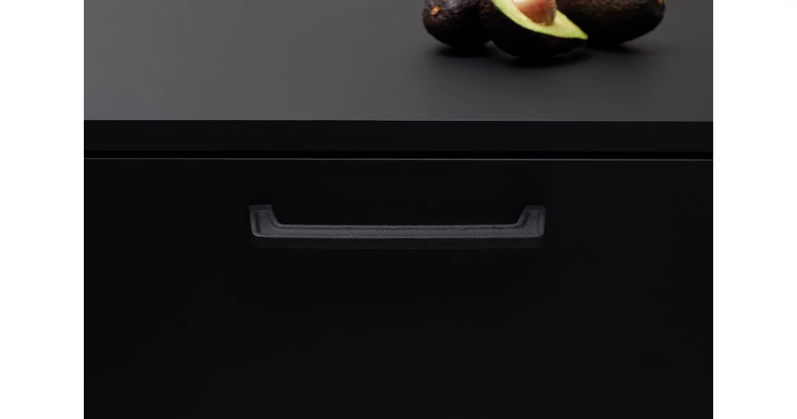 Kép 10/12 - Fogantyú Furnipart PAGODA  160mm, öntött vas, fekete