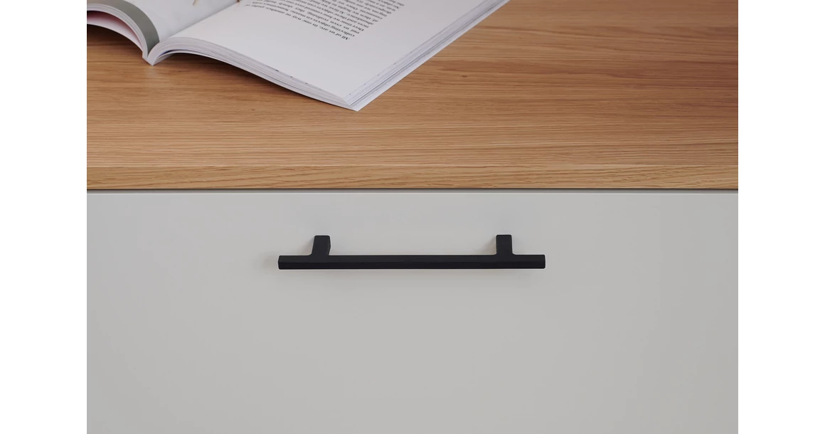 Kép 5/9 - Fogantyú Furnipart PEN  128mm, öntött vas, fekete