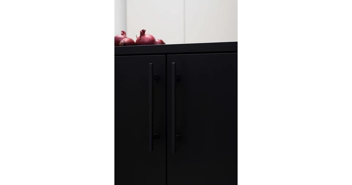 Kép 8/9 - Fogantyú Furnipart PEN  128mm, öntött vas, fekete