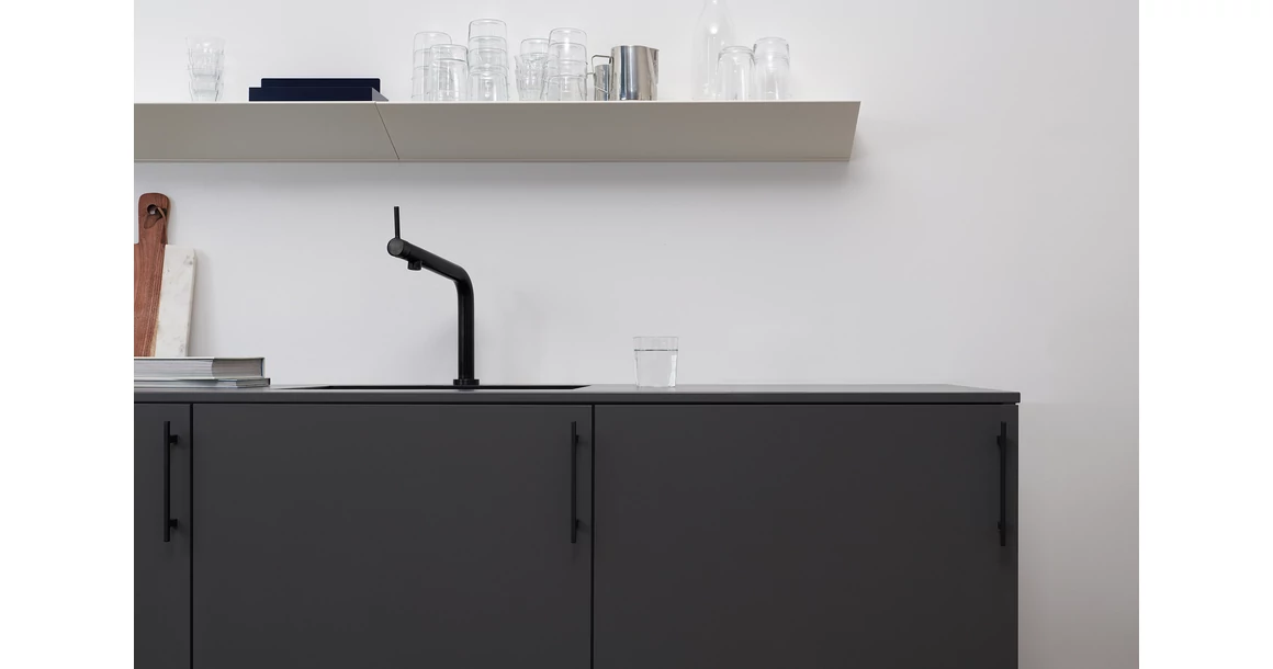 Kép 9/9 - Fogantyú Furnipart PEN  128mm, öntött vas, fekete