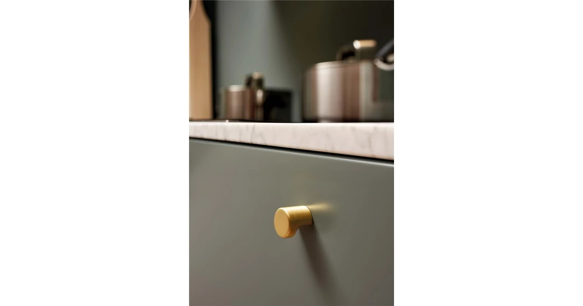 Kép 2/2 - Fogantyú Furnipart POINT gomb, fém, csiszolt arany