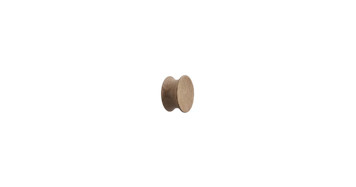 Kép 1/3 - Fogantyú Furnipart PULLEY gomb, fa, lakkozott tölgy