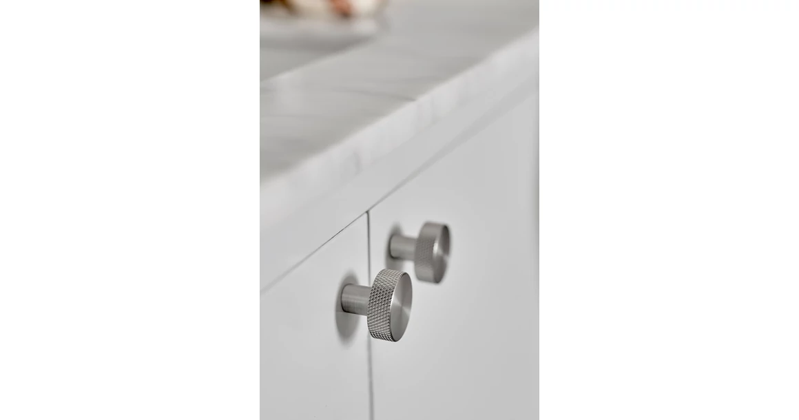 Kép 2/2 - Fogantyú Furnipart SIMON gomb, acél, szálcsiszolt