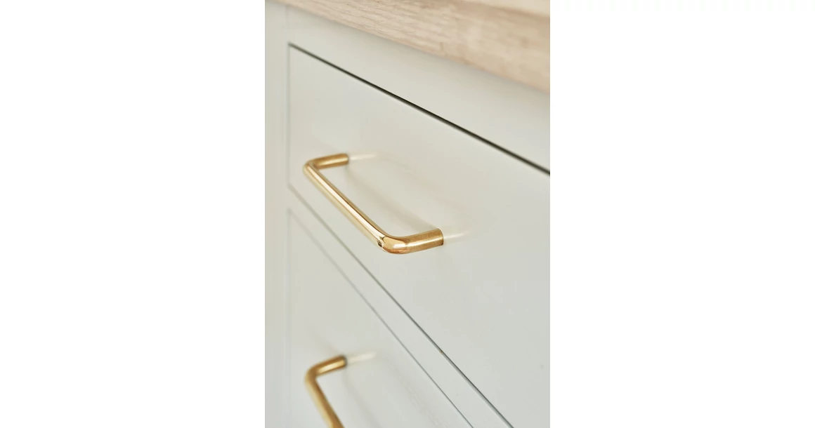 Kép 3/3 - Fogantyú Furnipart TUBULAR   96mm, sárgaréz, polírozott sárgaréz