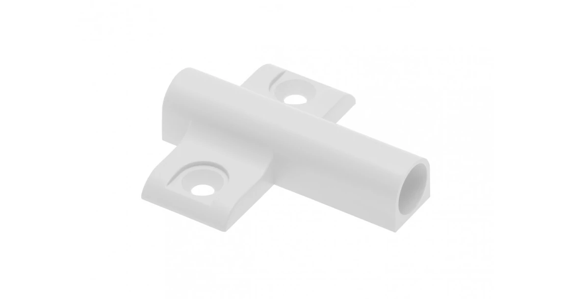 Kép 1/2 - Ajtofék befúrhatóhoz adapter, csavarozható keresztalppas, fehér