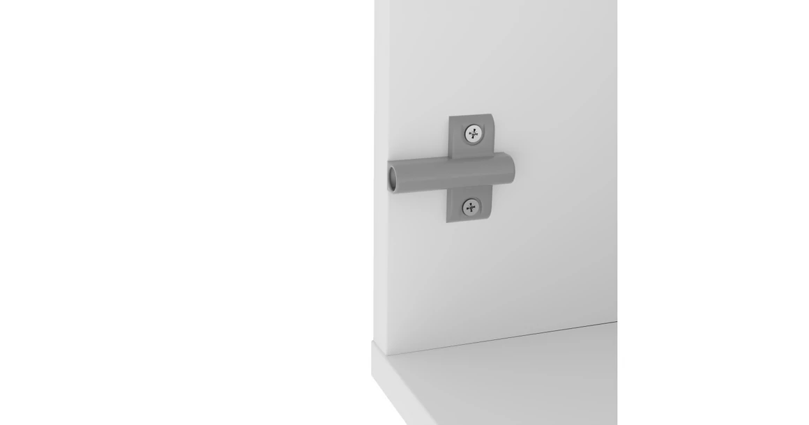 Kép 2/2 - Ajtofék befúrhatóhoz adapter, csavarozható keresztalppas, fehér