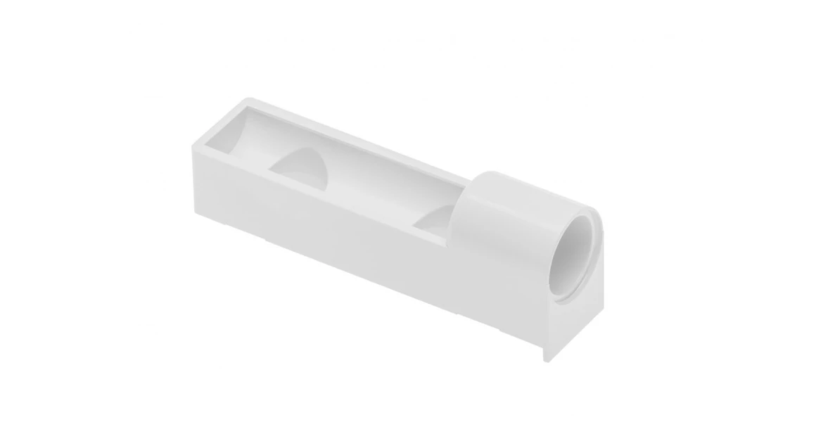 Kép 1/2 - Ajtofék befúrhatóhoz adapter, csavarozható egyenes fehér