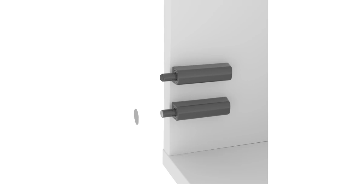 Kép 2/2 - Ajtó kilökő PUSH - Open ajtóhoz, csavarozható, 60mm, gumiütközős, antracit