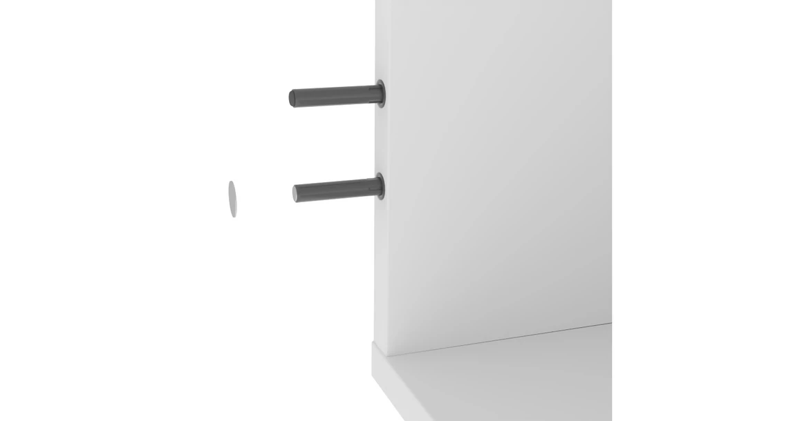 Kép 2/2 - Ajtó kilökő PUSH - Open ajtóhoz, befúrható, 79mm, gumiütközős, szürke