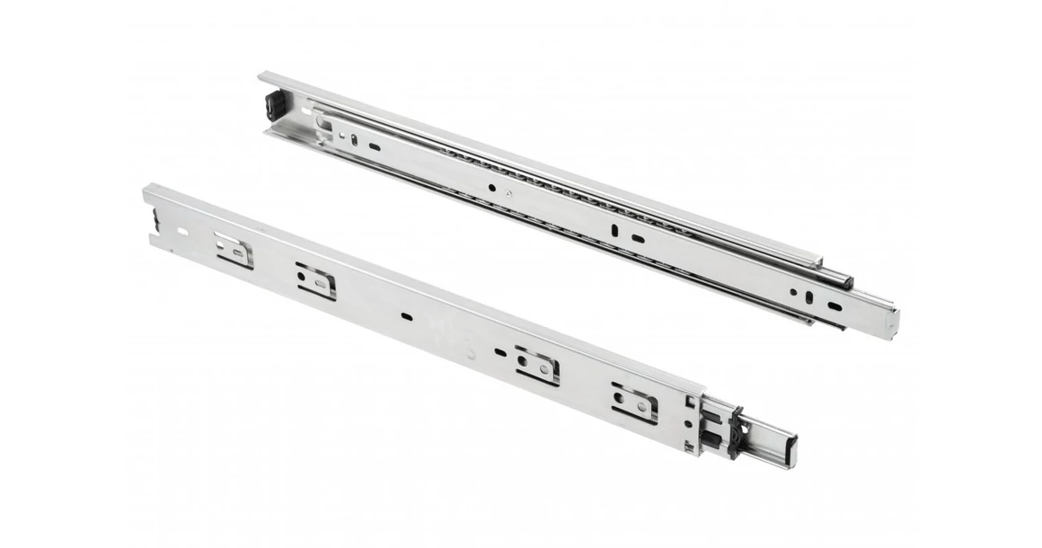 Kép 1/9 - Golyós fióksín, teljes kihúzású, h=45mm, 250mm, 50kg, PRO