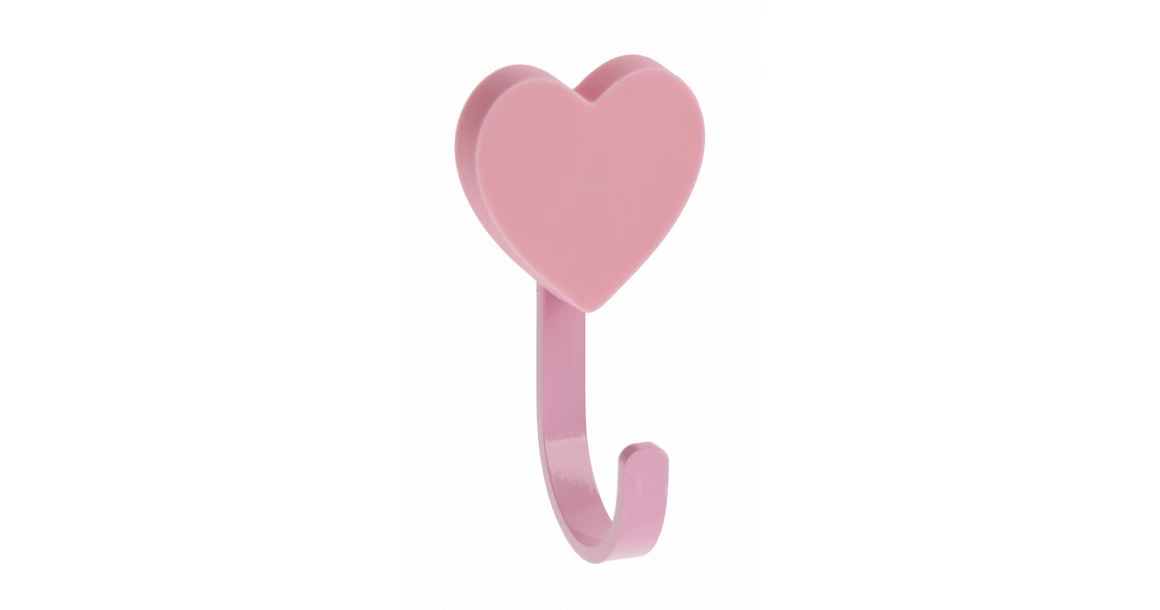 Kép 1/3 - Fogas gumi, szív, rózsaszín