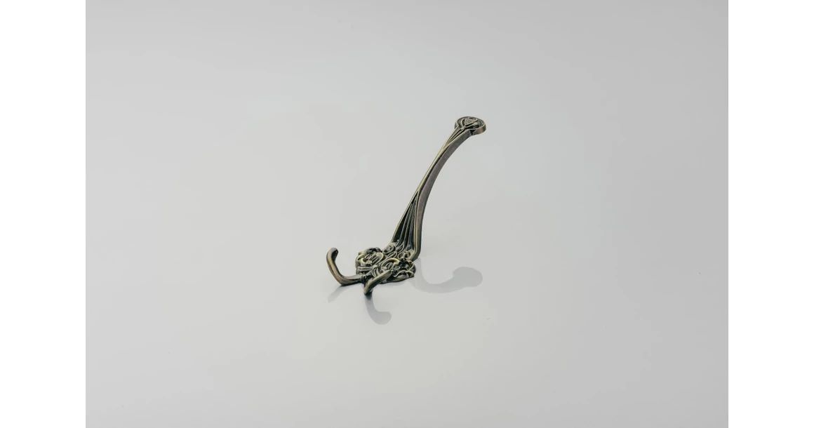 Kép 2/4 - Fogas fém, K24, kalaptartós, antik bronz