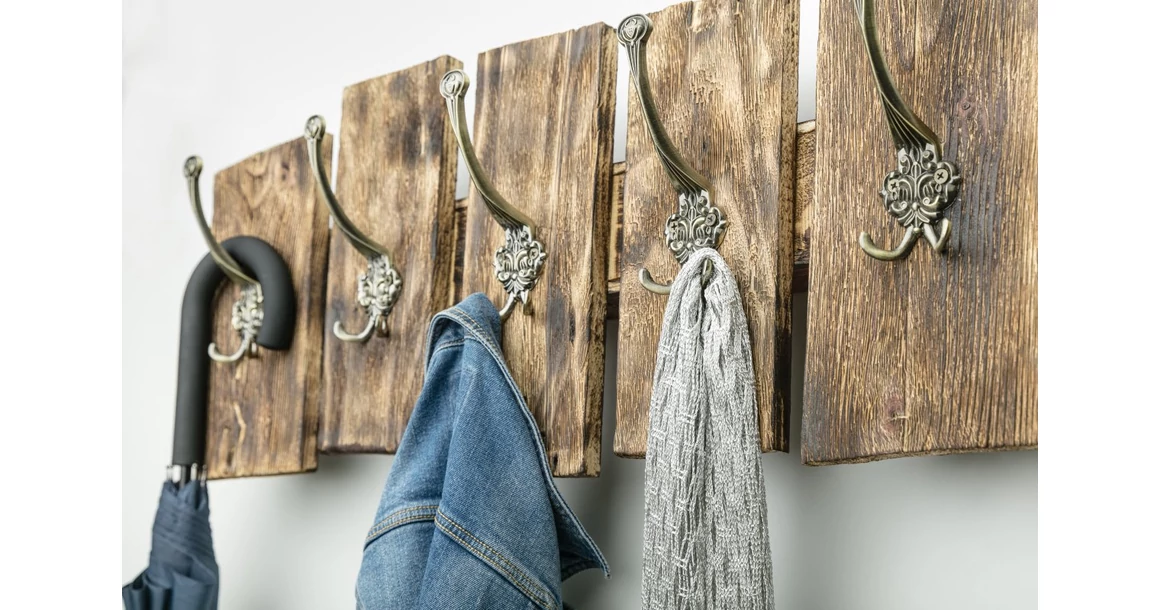 Kép 3/4 - Fogas fém, K24, kalaptartós, antik bronz