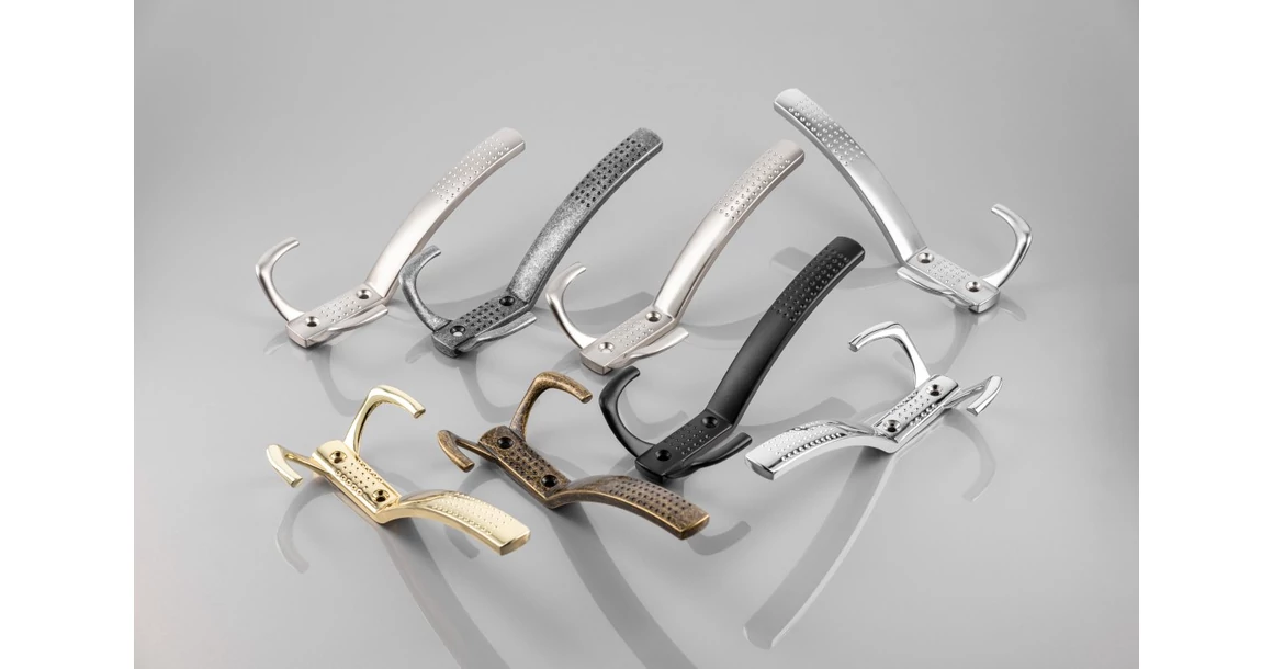 Kép 2/3 - Fogas fém, K23-A0, kalaptartós, antik bronz