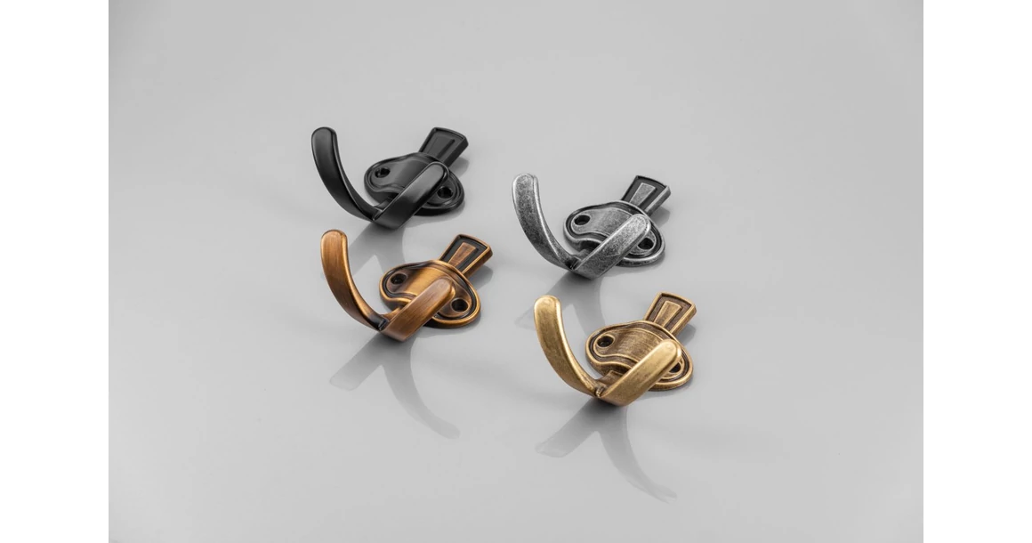 Kép 2/4 - Fogas fém, CORUNA-M, antik ezüst