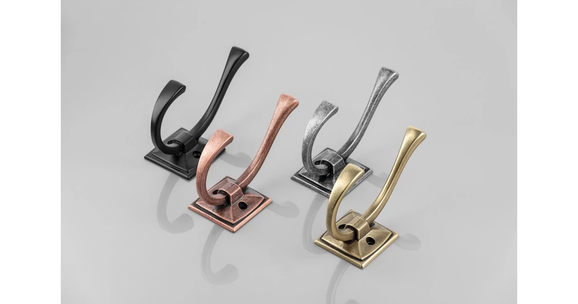 Kép 2/4 - Fogas fém, MADRYT, antik ezüst