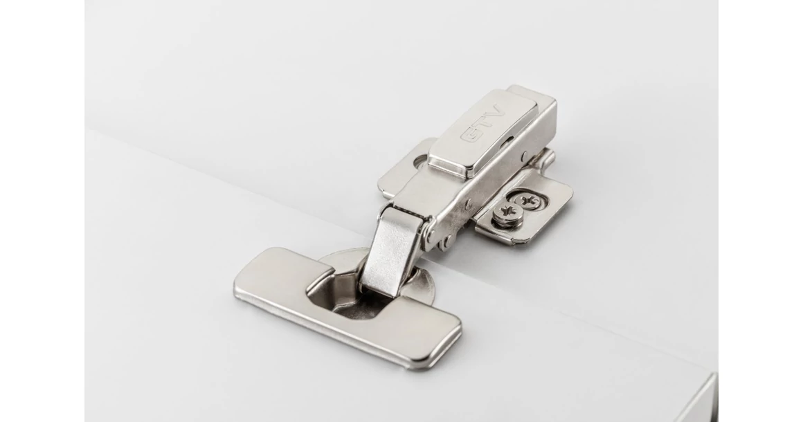 Kép 3/4 - Kivetőpánt, félig rázáródó, csillapított záródású, excentrikus 3D állítással, klippes eurocsavar nélküli talppal h=0