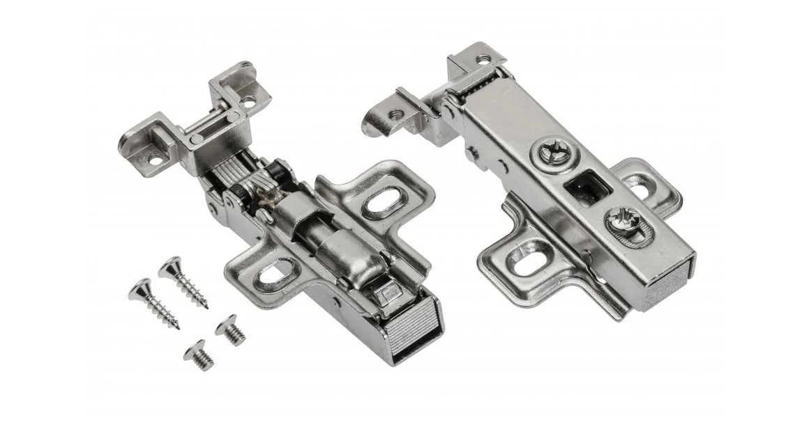 Kép 1/2 - Kivetőpánt, alu kerethez, rázáródó, csillapított záródású, klippes, eurocsavar nélküli talp h=2